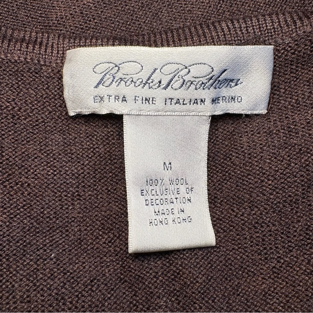 Brooks Brothers Elbow Patch Brown Sweater - Picture 2 of 6